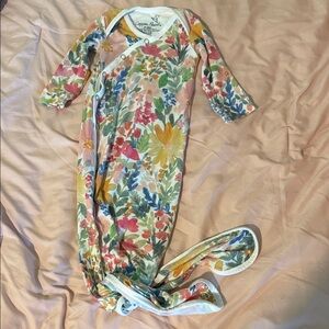 Copper Pearl Floral and Cute Knotted Baby Gown